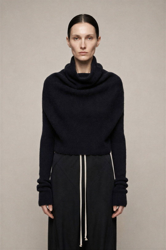 Pullover RP02F5675 KWP LS Cowl black, Rick Owens