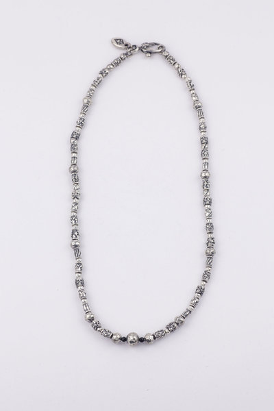 Kette 586.99.BDIAN tubes sculls silver, ELFCRAFT