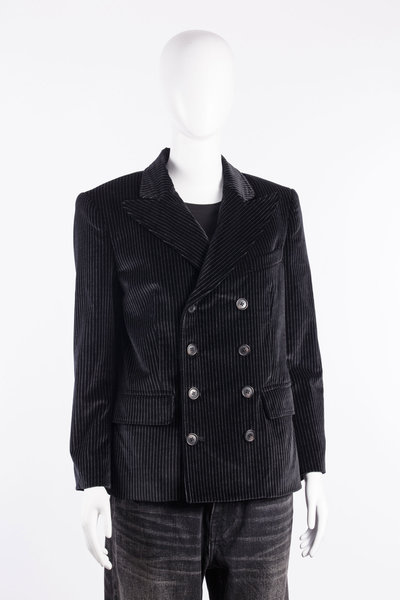Sakko R13WR752 Double Breasted Boyfriend Blazer black and white stripes, R 13