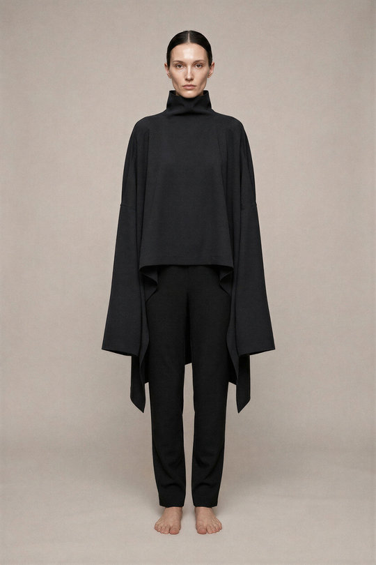 Pullover RP02F5216 HY Jumbo Tabard Cropped Top black, Rick Owens