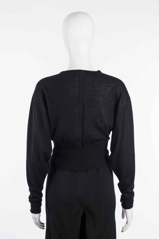 Pullover RP02F5665 V Cropped Top black, Rick Owens