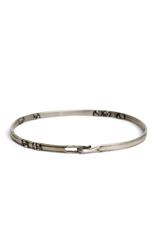 Armband Bangel Hook Skull silver, Werkstatt Muenchen