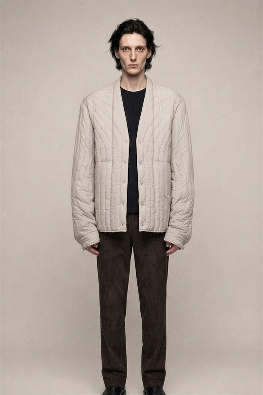 Jacke RU02E1755 MTT1 LS Quilted Liner pearl, Rick Owens