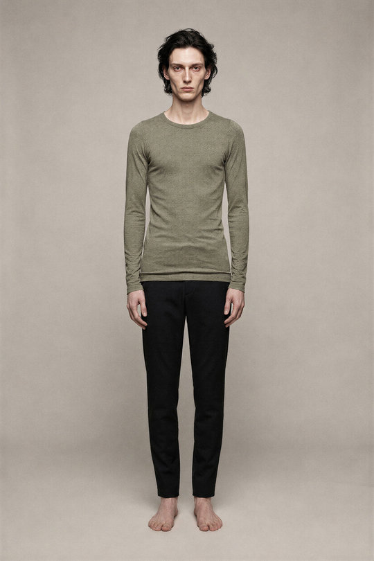 Longsleeve RU02F4231 RJGM LS TOP grey melange, Rick Owens