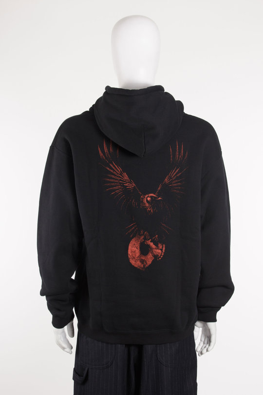 Hoodie ML-T79-991-2 black with print, Y’s - YOHJI YAMAMOTO