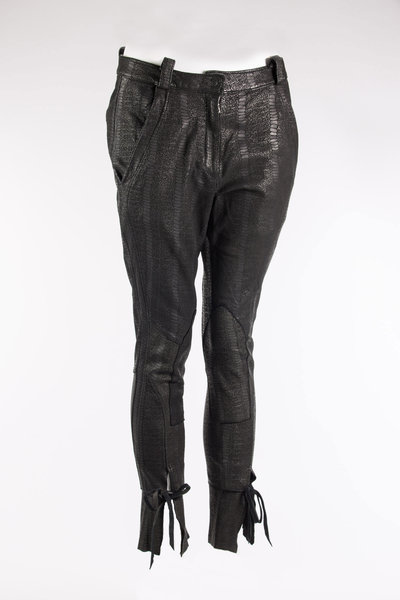 Hose Leder Schwarz