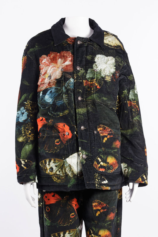 Jacke R13WD225 Relaxed Chore Jacket floral butterfly on black, R 13