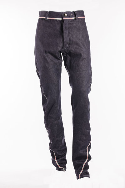 Hose Torsade Selvage raw blue, Isaac Sellam