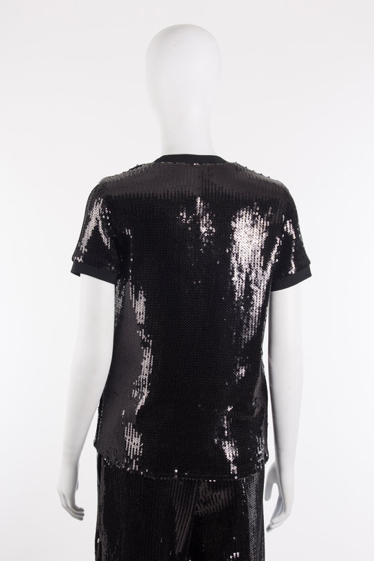T-Shirt Sequin T-Shirt 15G1031304 black, Uli Schneider
