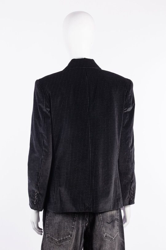 Sakko R13WR752 Double Breasted Boyfriend Blazer black and white stripes, R 13